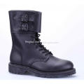 Black nappa action leather  military  boot